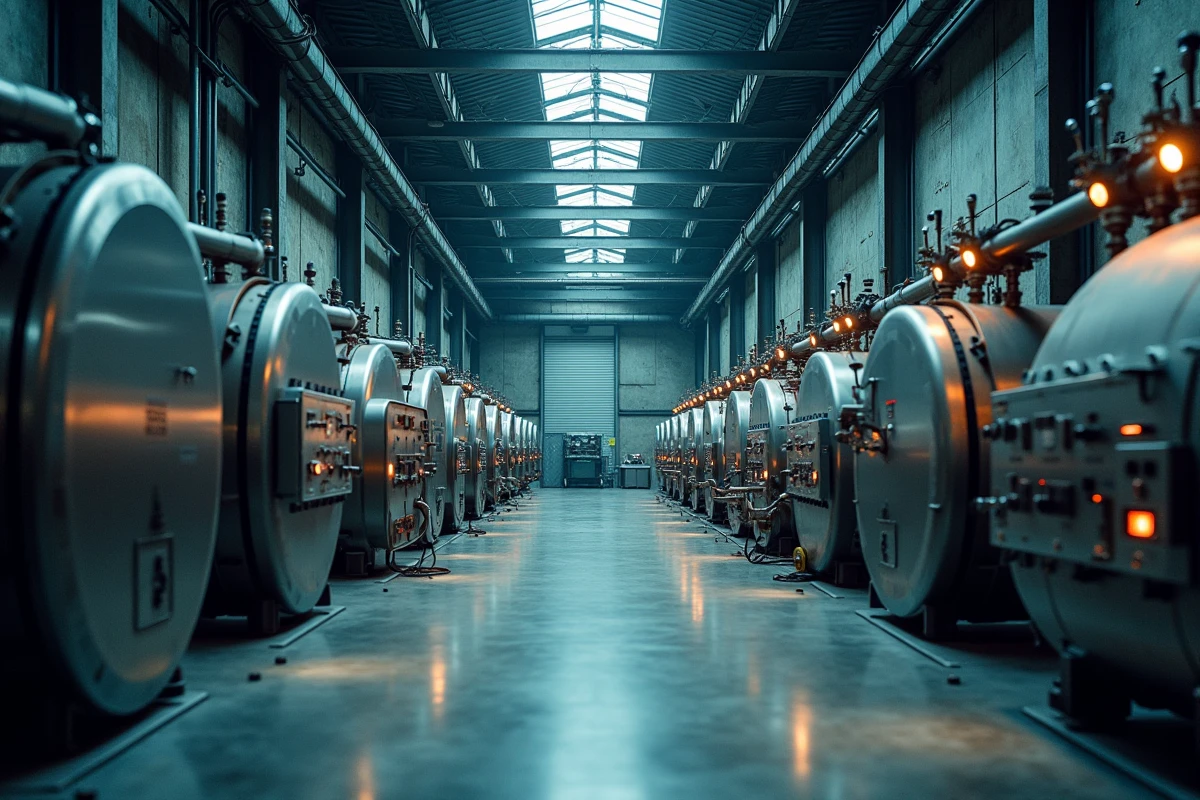 Intérieur d'une usine de traitement plasma industriel représentant l'activité principale d'Europlasma